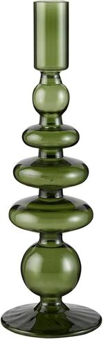 47th & Main Holder for Taper Candle Glass Candlestick Candleholder, 10-Inches High, Plum in Kuwait