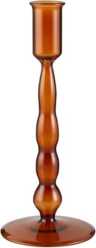 47th & Main Holder for Taper Candle Glass Candlestick Candleholder, 10-Inches High, Plum in Kuwait