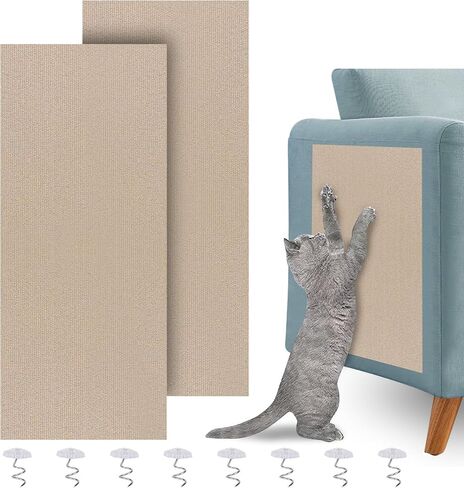 DIY Climbing Cat Scratcher Mat,3 Pack Trimmable Self Adhesive Cat Scratching Pads,23.6"X11.7"Cat Scratching Protector Board for Couch Furniture Wall Corner Cat Tree Post Carpet Shelf Shelves in Saudi Arabia