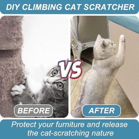DIY Climbing Cat Scratcher Mat,3 Pack Trimmable Self Adhesive Cat Scratching Pads,23.6"X11.7"Cat Scratching Protector Board for Couch Furniture Wall Corner Cat Tree Post Carpet Shelf Shelves in Saudi Arabia