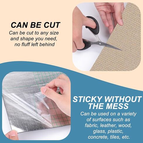 DIY Climbing Cat Scratcher Mat,3 Pack Trimmable Self Adhesive Cat Scratching Pads,23.6"X11.7"Cat Scratching Protector Board for Couch Furniture Wall Corner Cat Tree Post Carpet Shelf Shelves in Saudi Arabia