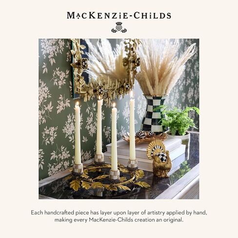 MACKENZIE-CHILDS Courtly Check Mini Gold Turkey Figurine, Resin Fall Home Decor in Saudi Arabia