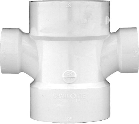 أنبوب شارلوت 4 × 4 × 2 × 2 DWV DBL Sanitary TEE REDUC DWV (الصرف والنفايات والتهوية) (قطعة واحدة) in Kuwait