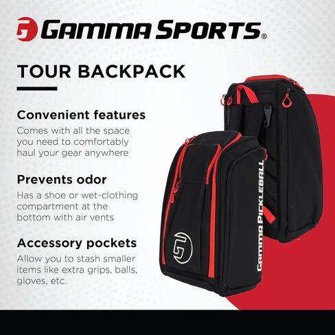 GAMMA Sports Pickleball & Racquet Bags, Sling Bag, Tote Bag, Tour Backpack, Adjustable Bags with Room for Paddles, Gear, Clothes, Water Bottles, for Men and Women, Hit The Courts in Style! in Saudi Arabia
