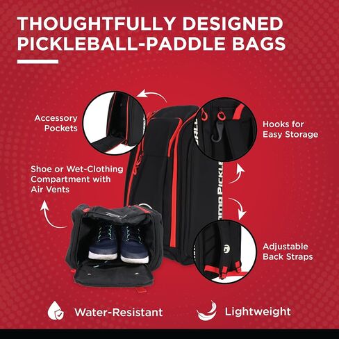 GAMMA Sports Pickleball & Racquet Bags, Sling Bag, Tote Bag, Tour Backpack, Adjustable Bags with Room for Paddles, Gear, Clothes, Water Bottles, for Men and Women, Hit The Courts in Style! in Saudi Arabia