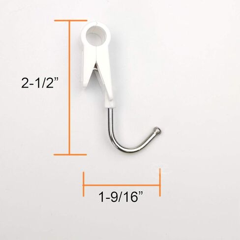 خطافات تثبيت KXLife، مشابك تثبيت، خطاف بمشبك، خطافات قضيب شد صغيرة (6 عبوات) in Kuwait