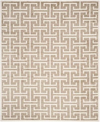 SAFAVIEH Amherst Collection Area Rug - 8' x 10', Wheat & Beige, Geometric Design, Non-Shedding & Easy Care, Ideal for High Traffic Areas in Living Room, Bedroom (AMT404S) in Saudi Arabia
