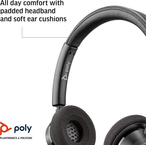 Poly Blackwire 3320 Wired Headset (Plantronics)– Flexible Microphone Boom – Hi-fi Stereo - Connect to PC/Mac via USB-C or USB-A - Certified for Microsoft Teams - Amazon Exclusive in Kuwait
