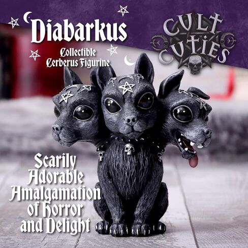 Nemesis Now Cult Cuties Lucifly 10.7cm, Resin, Black, Cult Cuties Dragon Figurine, Scarily Adorable Horned Dragon Figurine, Silver Detailing, Cast in The Finest Resin, Lovingly Hand-Painted in Saudi Arabia