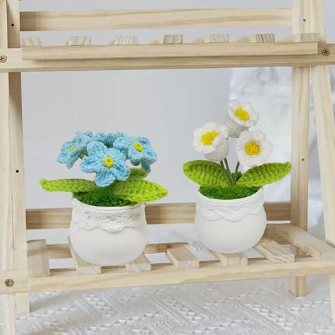 Handmade Mini Pink Tulip Knitted Flower - Artificial Tulip for Home & Car Decor, Ideal for DIY Crafts, Wedding Decorations, and Gifts in Saudi Arabia