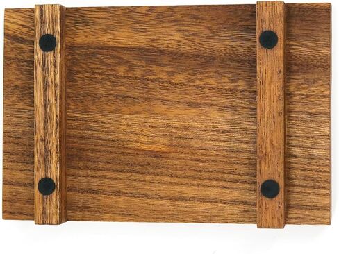 Wood Pedestal Stand & Risers - 9" Wooden Display Stand for Sink Caddy, Soap Tray, & Dish Soap Holder - Bathroom & Kitchen Counter Decor - Antique Walnut Farmhouse Style Tray (9 * 6) in Saudi Arabia