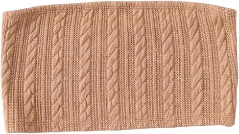 SweatyRocks Girl's Casual Solid Textured Bandeau Tube Top Strapless Slim Fit Ribbed Crop Tops in Saudi Arabia