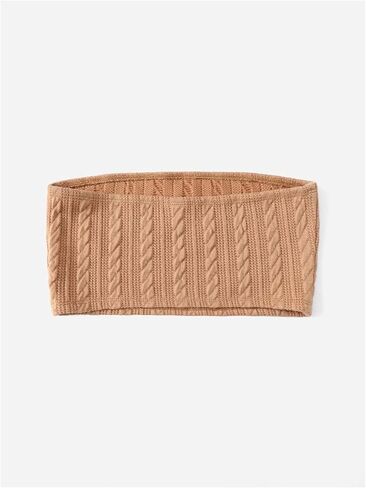 SweatyRocks Girl's Casual Solid Textured Bandeau Tube Top Strapless Slim Fit Ribbed Crop Tops in Saudi Arabia