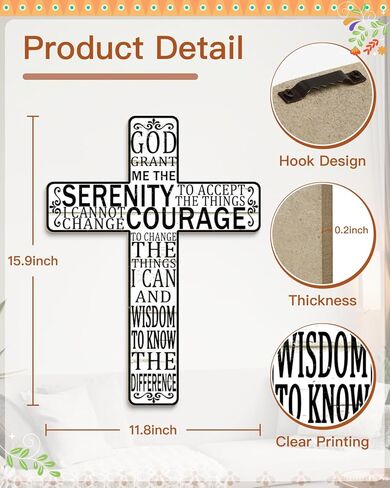 Putuo Decor Floral Cross Wall Decor Painted Decorative Wooden Inspirational Cross Spanish Style Wall Cross Decor Mexican Art Wall Decor Crucifix for Home Room Church Decoration in Kuwait