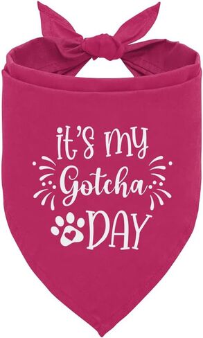 It's My Gotcha Day Dog Bandana, Pink Dog Bandana, Pet Dog Scarf Accessories, Pet Dog Triangle Scarf, Funny Cute Dog Bandana, Dog Bandana for Small Medium Large Dogs, Dog Bandana Pet Scarf (E19) in Saudi Arabia