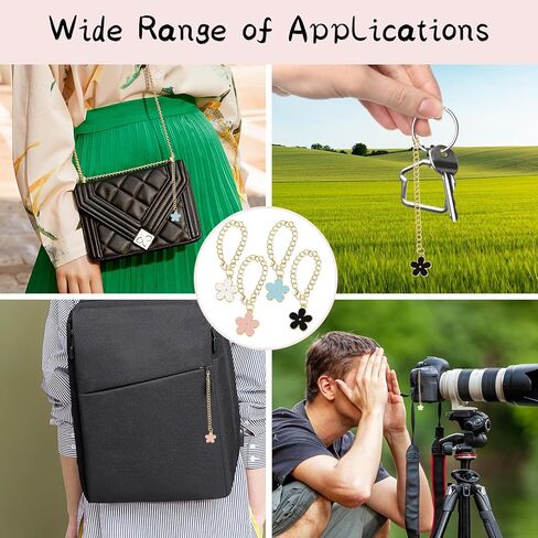 BLMHTWO 4 قطع زهور ستانلي ساحرة للمقبض سحر مقبض شخصي لكوب ستانلي 30 و40 أونصة، وردي أزرق أبيض أسود 12 سم/4.72 بوصة طول in Kuwait