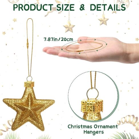 Geosar 400 Pcs Christmas Ornament Hanger Strings Christmas Ornament Hooks Ornament Hangers with Snap Gold Silver Christmas Ornament Hanging String Polyester Xmas Hanging Ropes for Christmas Tree Decor in Saudi Arabia