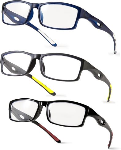 Reading Glasses 3 Pairs Quality Readers Spring Hinge Glasses for Reading for Men and Women 8892 in Saudi Arabia