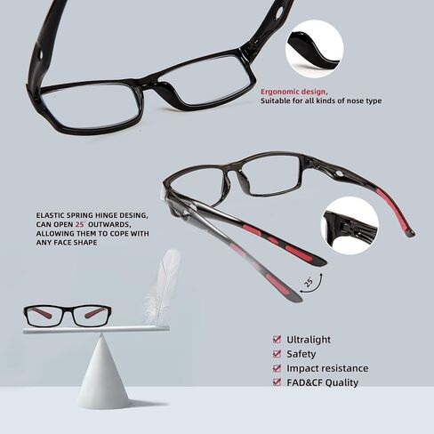 Reading Glasses 3 Pairs Quality Readers Spring Hinge Glasses for Reading for Men and Women 8892 in Saudi Arabia