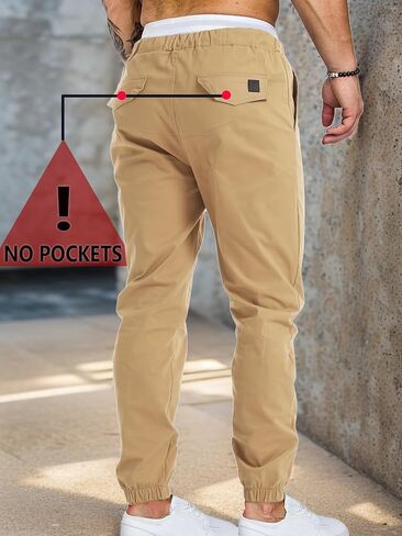 AUTIWITUA الرجال بنطال رياضي غير رسمي خفيف الوزن رباط قطن السراويل البضائع في الهواء الطلق المشي لمسافات طويلة حك المسار مدبب السراويل in Kuwait