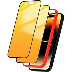 Compatible with iPhone 14 Pro Max Privacy Screen Protector Mirror Effect Anti-Spy anti Blue light eye protection 2 Pack Gradient Colorful espejo (Pink 6.7 inch)