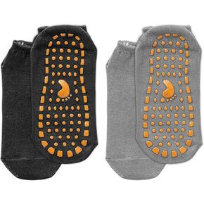 2Pairs Non-Slip Yoga Socks for Women and Men - Perfect for Pilates, Pure Barre, Ballet, Dance, and Barefoot Workouts Anti-Skid Grip Socks in Kuwait