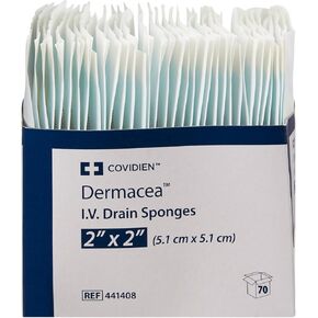 Dermacea I.V. Drain Sponge 441408 - Sterile 2's, Box of 70