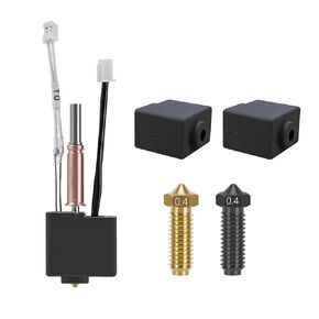 Kobra 3 Hotend Kit (Pre-Installed),with Extra 0.4mm Hardened Steel Nozzle Brass Nozzle Silicone Sock, Replacement 3D Printer Accessories for Anycubic Kobra3 Combo Extruder Printhead