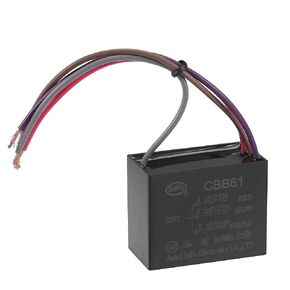 uxcell Ceiling Fan Capacitor CBB61 4/4.5/5uF 250V AC 4 Wires Metallized Polypropylene Film Capacitor 48x38x26mm for Electric Fan Pump Motor Generator