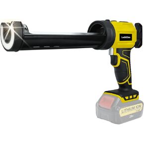 Cordless Caulking Gun for DeWalt 20V Max Battery, 10 Oz/300ml Electric Silicone Gun,with LED Light,4 Adjustable Speed for Filling, Sealing, Repair