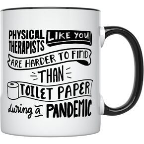 YouNique Designs Physical Therapist Mug for Women and Men, 11 Ounces, Physical Therapy Coffee Mug, Physical Therapist Mug, Graduation Cup for Physical Therapist (Black Handle)