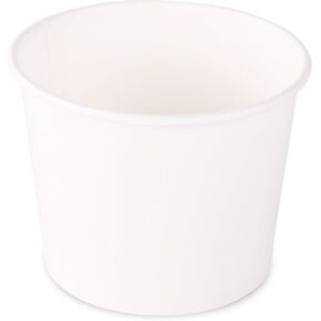 GSM Brands Paper Ice Cream Cups - 100-Count - 12 oz Disposable Dessert Bowls for Hot or Cold Food, 12-Ounce Party Supplies Treat Cups for Sundae, Frozen Yogurt, Soup, White