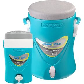 3-Gallon Water Cooler and 1-Gallon Water Jug Set – Insulated Beverage Cooler Dispenser with Pull Tap Spout – Leakproof Sports Water Jug with Drinking Spout – Jug Water Bottle for Camping, Outdoor