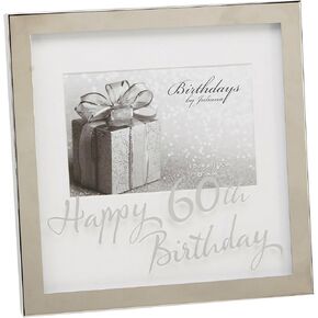 60th Silverplated Edge Box Frame 6 x 4