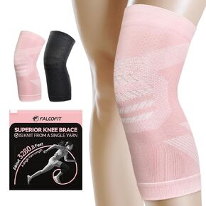 Knee Brace For Women & Men – Premium Knee Compression Sleeve for Knee Pain Relief, Arthritis Support, Swelling Reduction, Running, Workouts, and Meniscus Tear Recovery - New Non-slip Yarn Tec