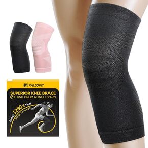 Knee Brace For Women & Men – Premium Knee Compression Sleeve for Knee Pain Relief, Arthritis Support, Swelling Reduction, Running, Workouts, and Meniscus Tear Recovery - New Non-slip Yarn Tec