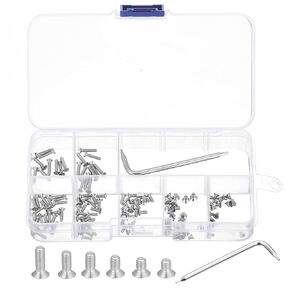 uxcell M2.5 Torx Security Screws Kit, (M2.5x4/5/6/8/10/12mm)120pcs 304 Stainless Steel Countersunk Head Tamper Proof Screw, W 1pcs T8 Wrench Bolts