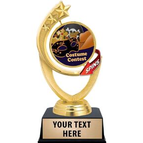 Crown Awards 6 1/4" Halloween Trophies, Comet Spinner Halloween Costume Contest Trophy Prime