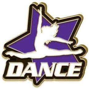 Dance Star Lapel Pins - Purple Dance Lapel Pin Awards Prime