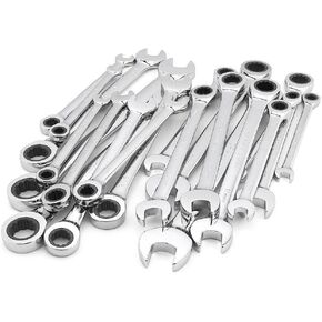 Craftsman 20 pc Combination Ratcheting Wrench Set Metric MM & Standard SAE
