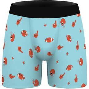 Mens Teens Boy Underwear Funny Boxers Unique Boxer Briefs Short Leg