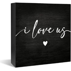 I Love Us Wood Box Sign Desk Decor, Home Decor, I Love You Wooden Sign I Love You Sign, Bedroom Decor Love Signs, Family Room Decor, 5x5 Inch