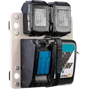 FETESNICE wall mount for Makita battery,Battery holder 18v/14.4v for Makita including mounting material,Battery holder for workshop & garage