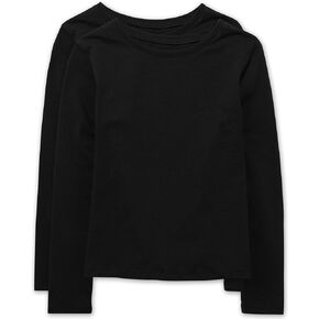 The Children's Place girls Long Sleeve Basic Layering T shirt 2 Pack