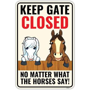 Venicor Horse Sign Decor - 14 x 9 Inches - Aluminum - Cute Horse Gifts for Women Girls Lovers - Horse Wall Art Supplies Accessories Stuff