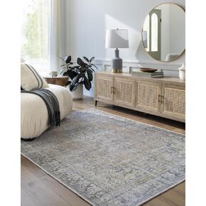 Livabliss x Becki Owens Darling Updated Traditional Washable Runner Area Rug, 2'7" x 10', Medium Gray