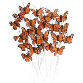 أعواد حرفية على شكل فراشة من هومفورد ميني مونارك، 5 سم، 24 قطعة، برتقالي in Kuwait