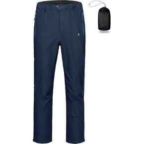 Little Donkey Andy Men's Rain Pants Waterproof Lightweight Overpants Windproof Outdoor Pants for Hiking, Golf, Fishing