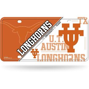 Rico Industries NCAA Texas Longhorns Metal License Plate Tag 6 x 11.5-"