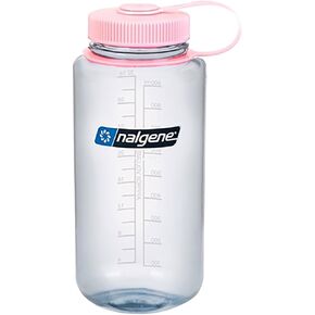 Nalgene Wide Mouth Bottle - 32 oz., Clear w/ Pink Cap